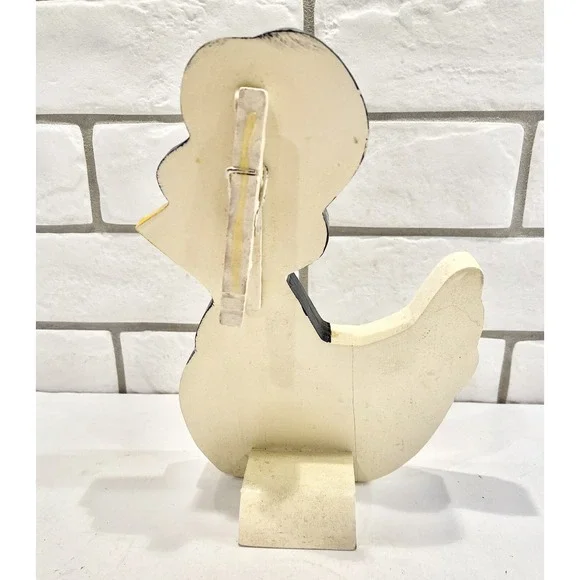 VTG‎ Handmade Wood Clothespin Duck Recipe,Memo,Note ,Card Holder Folk Art - Picture 3 of 11